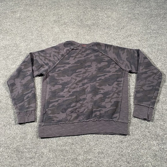 40Weft Camo Crew Neck Long Sleeve Pullover Sweatshirt Mens Small Designer - Picture 5 of 8